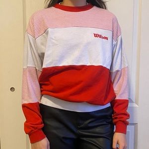 wilson color block crewneck